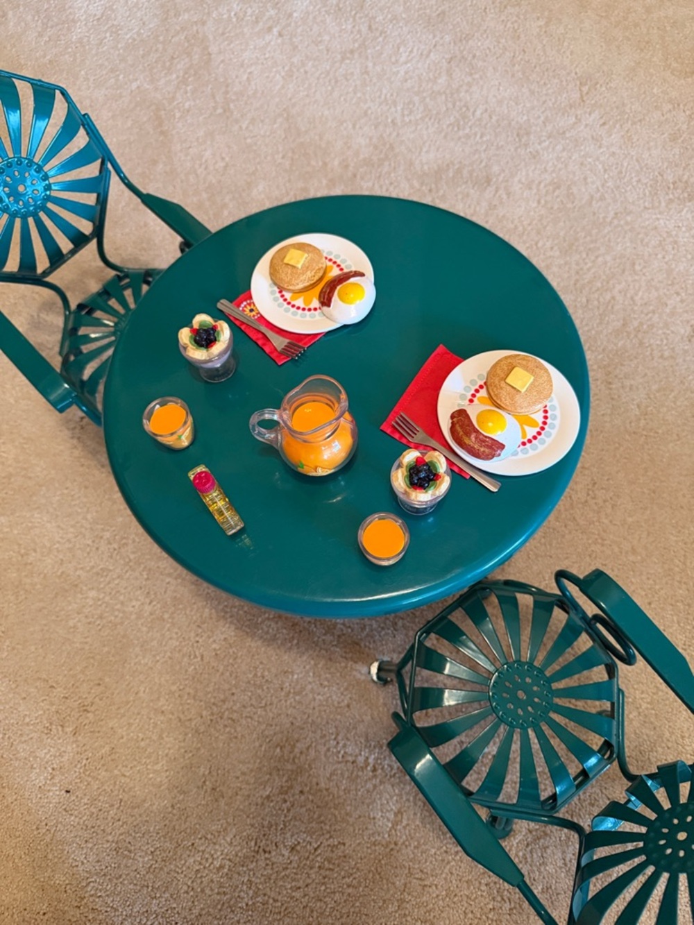 American Girl retired table/chair dining set